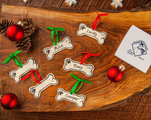 Nola Watkins Personalizable Dog Bone Ornament