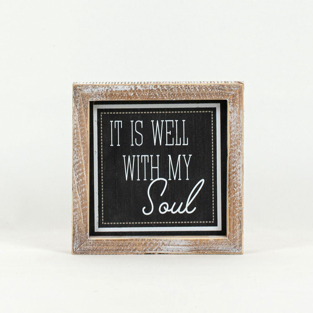 Double Sided Christmas and Year Round Sign - Joy/Soul