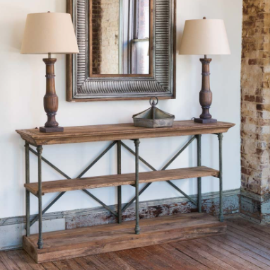Park Hill Double X Old Elm Console - For Local Pick Up ONLY
