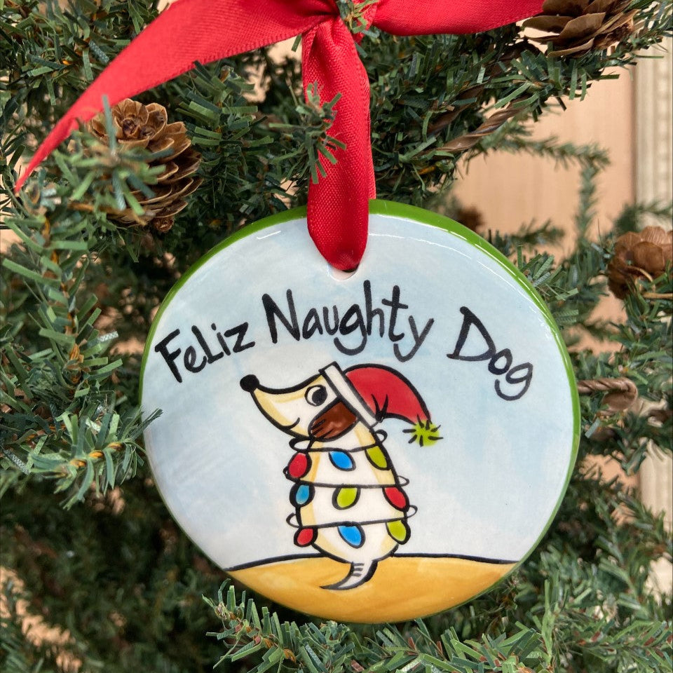 Nola Watkins Hand-Painted Ceramic Ornament - Pet Collection