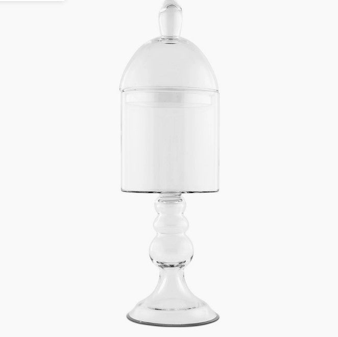 Footed Apothecary Candy Jar With Lid - For Local Pick Up ONLY