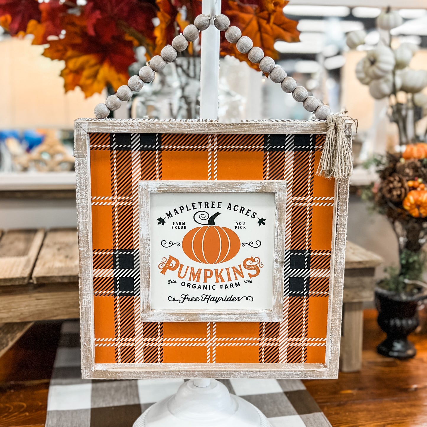 Maple Tree Pumpkins Sign