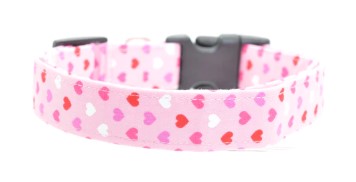 Pink Hearts Dog Collar