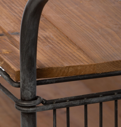 Park Hill Reclaimed Wood & Metal Kitchen Cart - Local Pick Up ONLY
