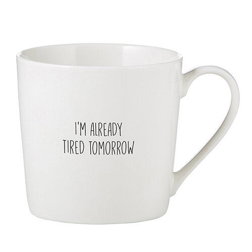 White Cafe Mug