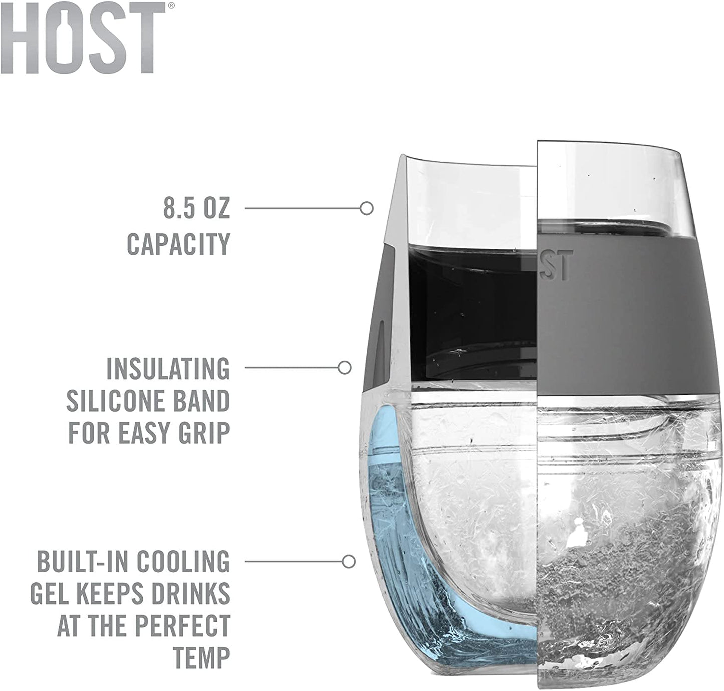 Wine Freeze™ Cooling Cups - Translucent Colors