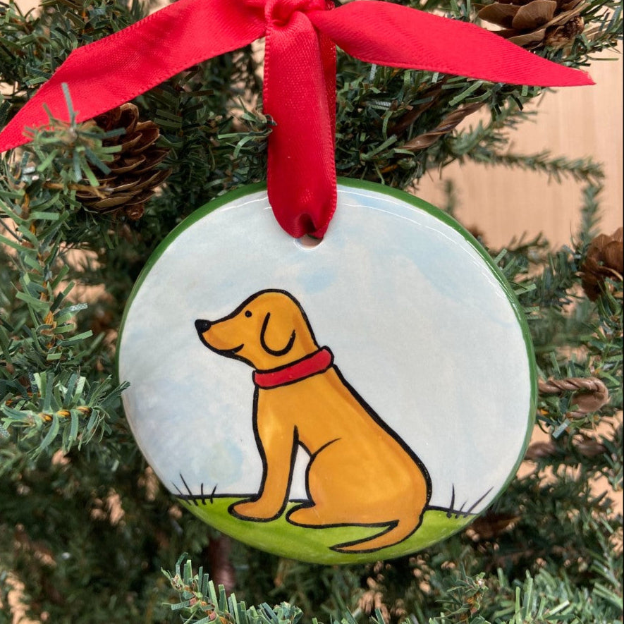 Nola Watkins Hand-Painted Ceramic Ornament - Pet Collection