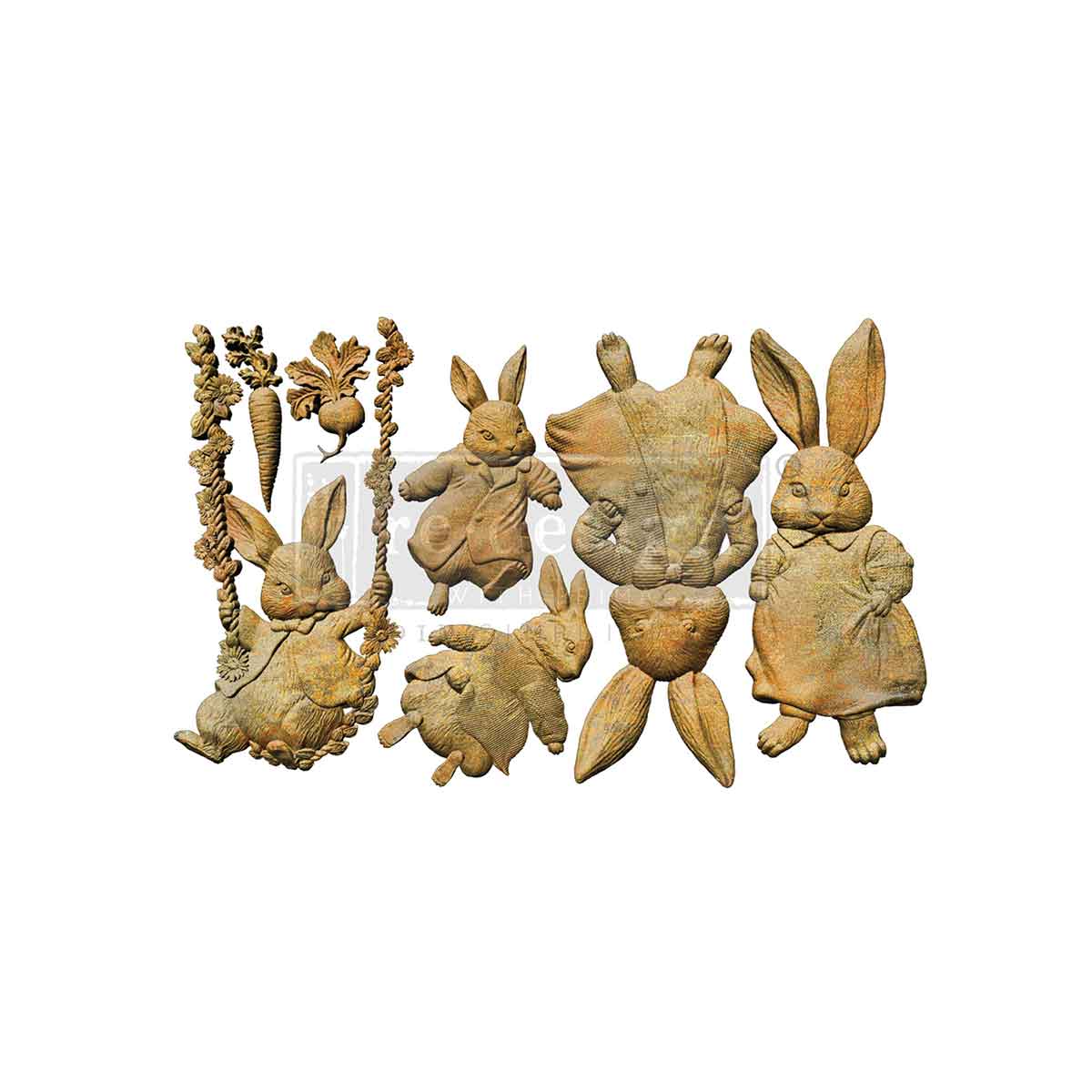 Image showing castings of Bunny Trail Tales decor moulds.
