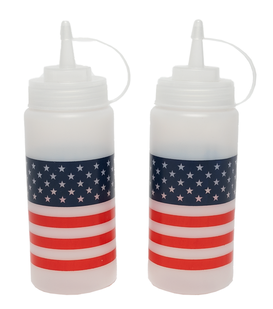 Americana Condiment Bottles - Set of 2