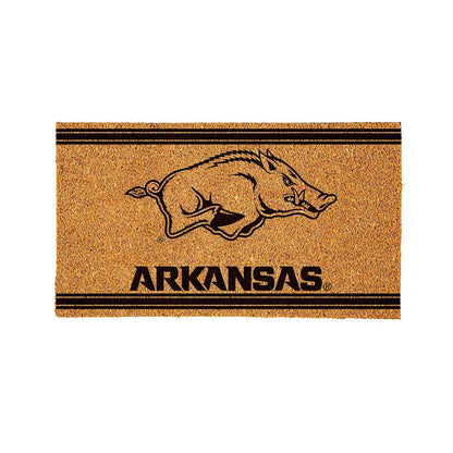 University of Arkansas Black Stripe Coir Mat