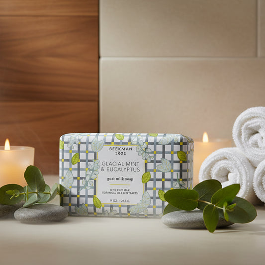 Beekman 1802 glacial mint & eucalyptus goat milk soap 