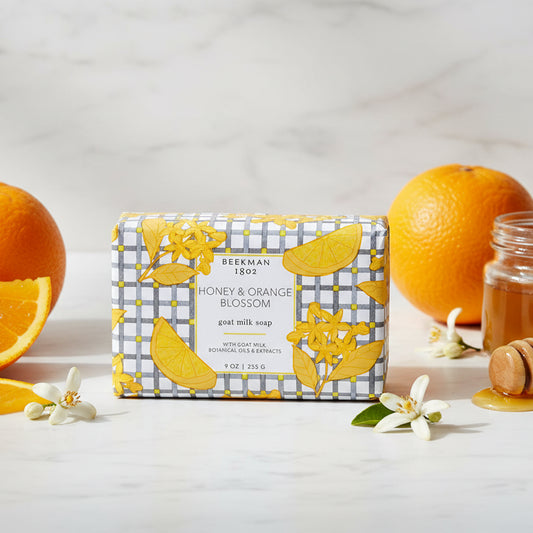 Bar of soap with yellow design