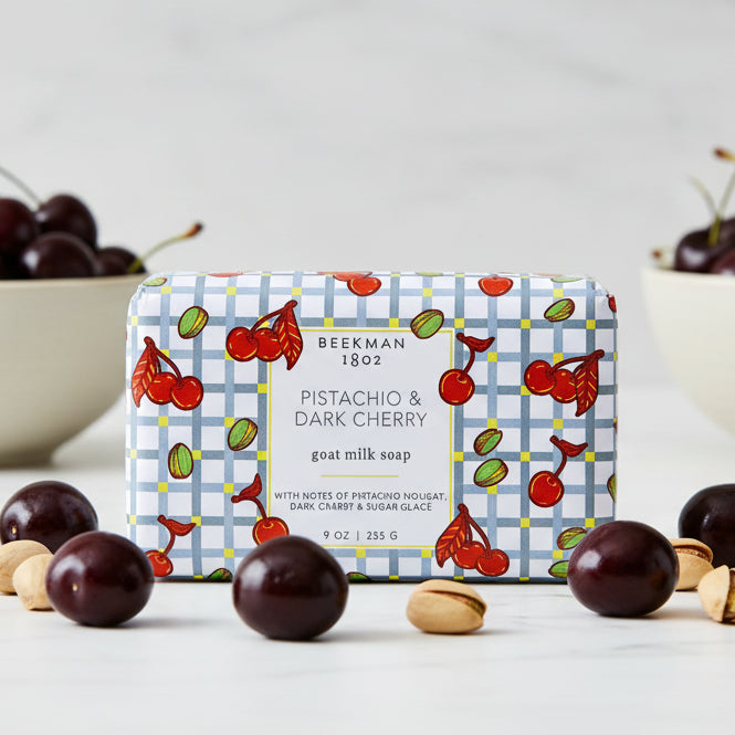 Beekman 1802 Pistachio & Dark Cherry soap soap