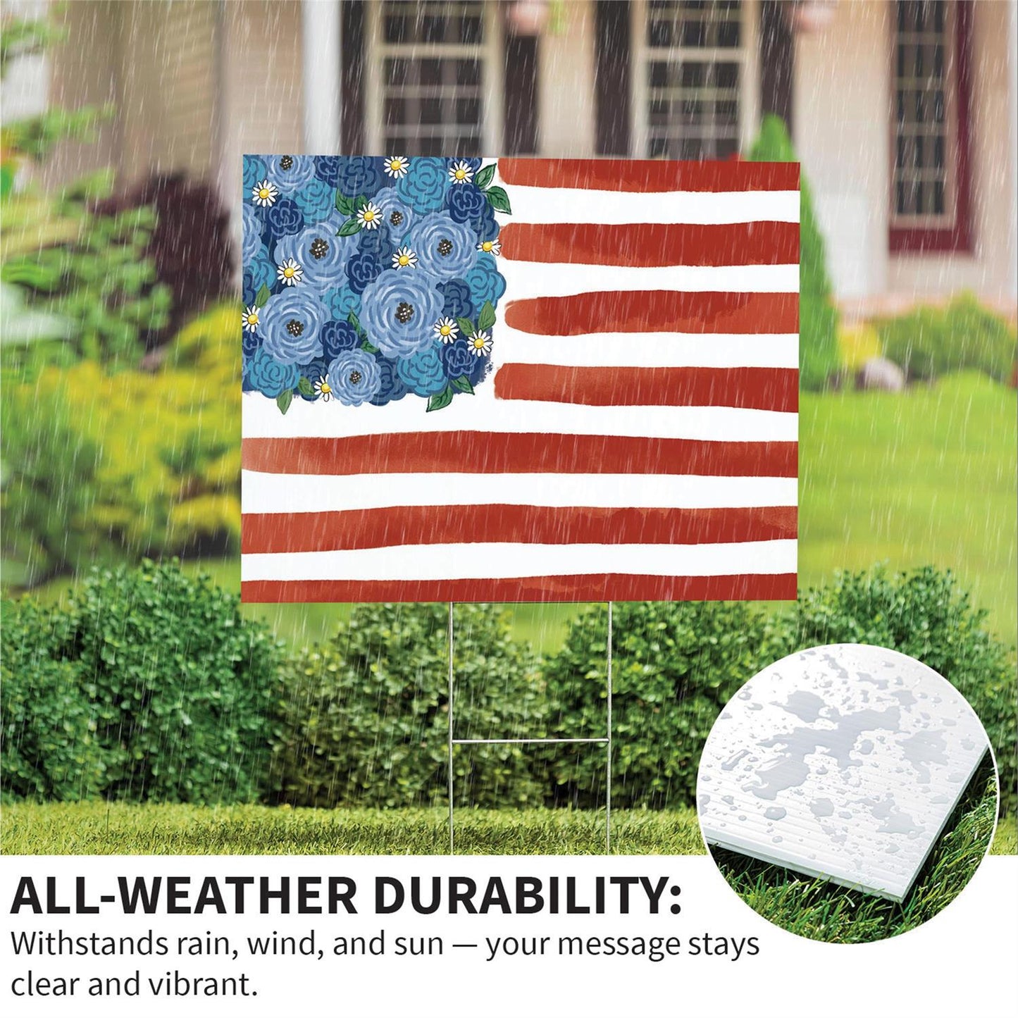 Patriotic American Flag Yard Signs