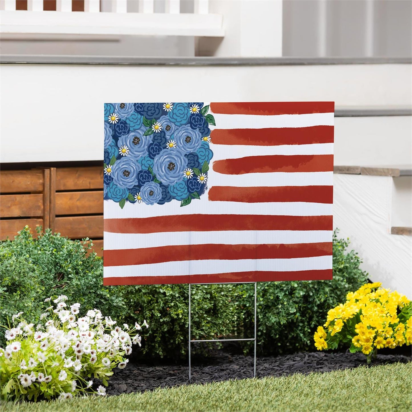 Patriotic American Flag Yard Signs