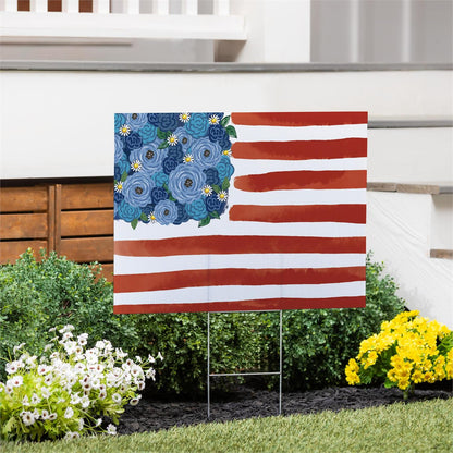 Patriotic American Flag Yard Signs
