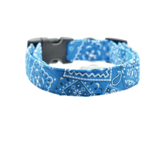 Blue Bandana Dog Collar