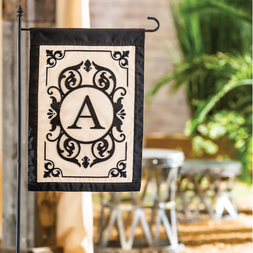 Evergreen Garden Flag - Cambridge Monogram