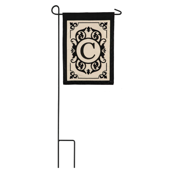 Evergreen Garden Flag - Cambridge Monogram