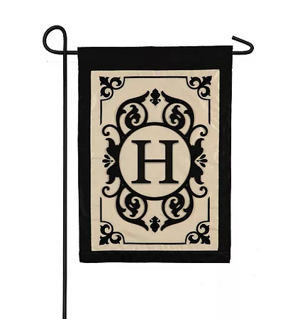 Evergreen Garden Flag - Cambridge Monogram