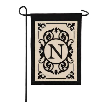 Evergreen Garden Flag - Cambridge Monogram