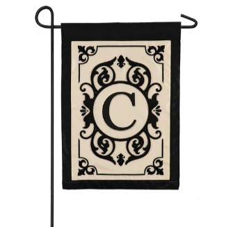 Evergreen Garden Flag - Cambridge Monogram