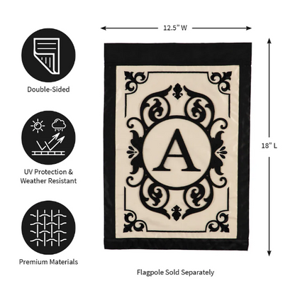 Evergreen Garden Flag - Cambridge Monogram