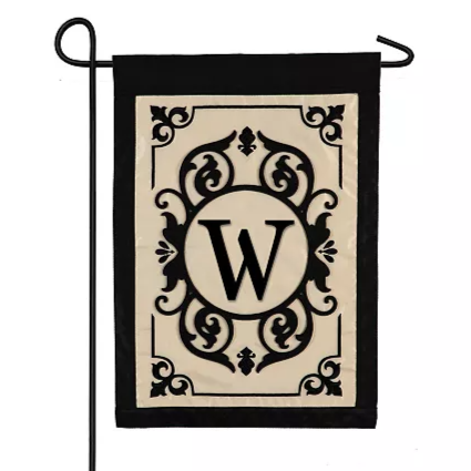 Evergreen Garden Flag - Cambridge Monogram