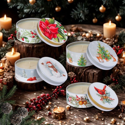 Christmas Tin Candle