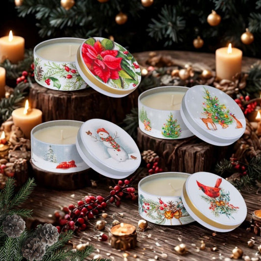 Christmas Tin Candle