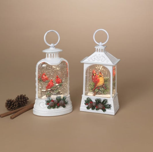 Cardinal Lighted Spinning Water Globe