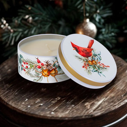 Christmas Tin Candle