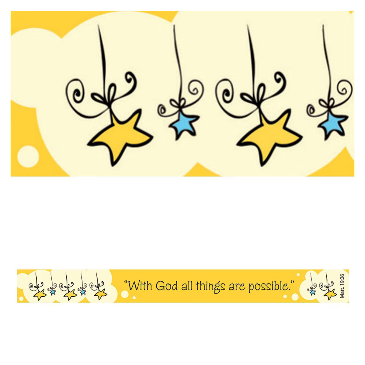 All Things are Possible Yellow Magnetic Strip - Matthew 19:26