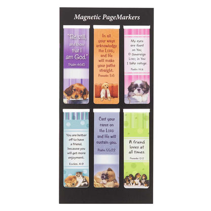 Be Still Magnetic Bookmark Set with Puppies - Psalm 46:10