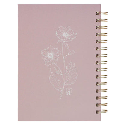 Always Be Joyful Floral Spiral Journal 1 Thessalonians 5:16