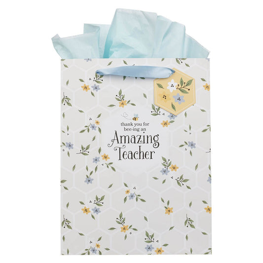 Amazing Teacher Blossom and Bees Gift Bag