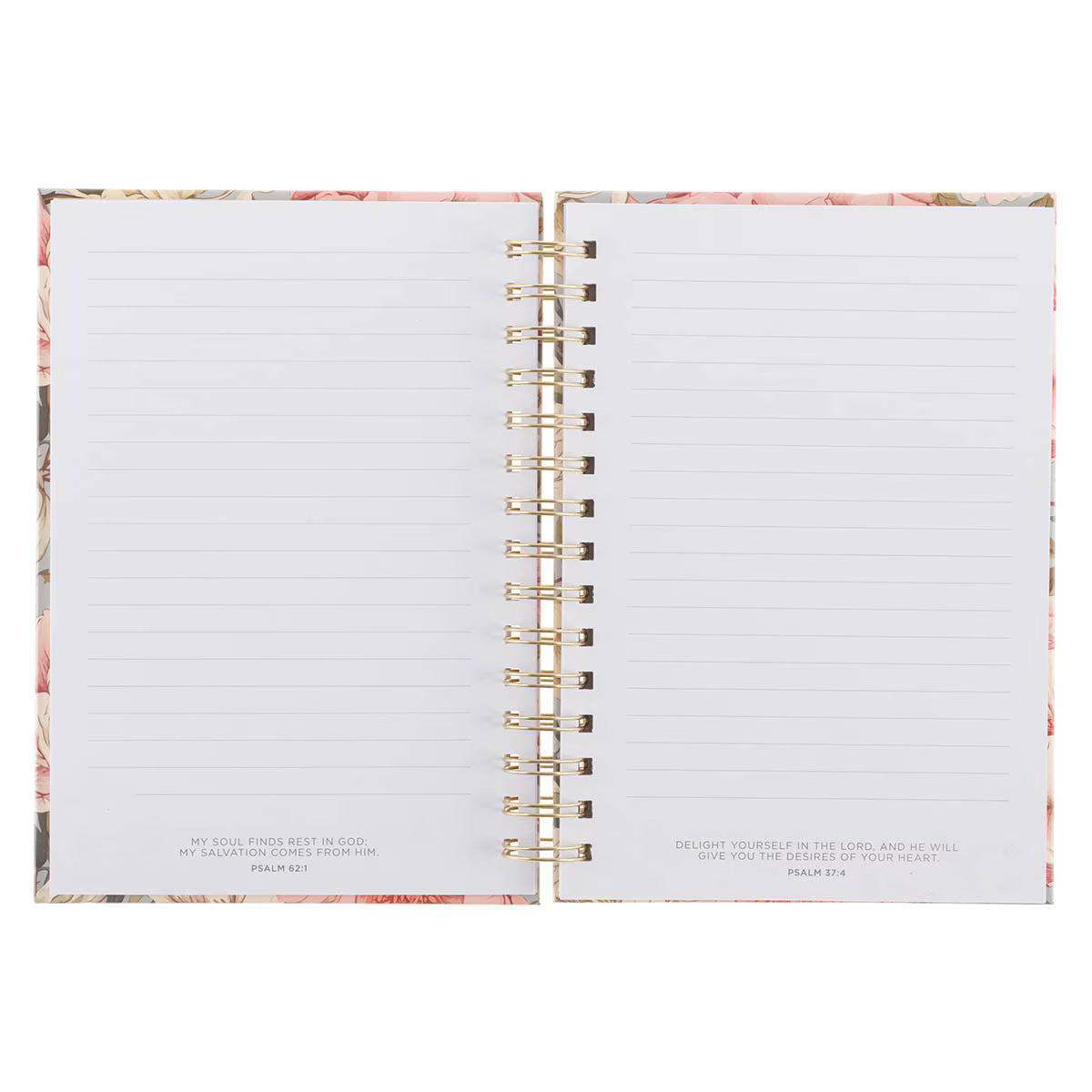 Be Strong and Courageous Delicate Dahlia Spiral Journal Joshua 1:9