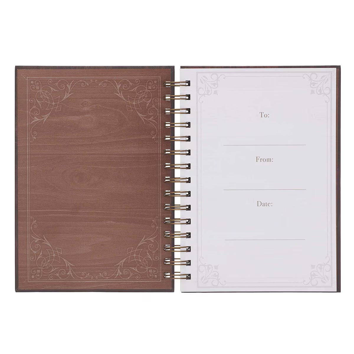 Man of God Large Spiral Journal Brown 1 Timothy 6:11