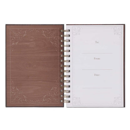 Man of God Large Spiral Journal Brown 1 Timothy 6:11