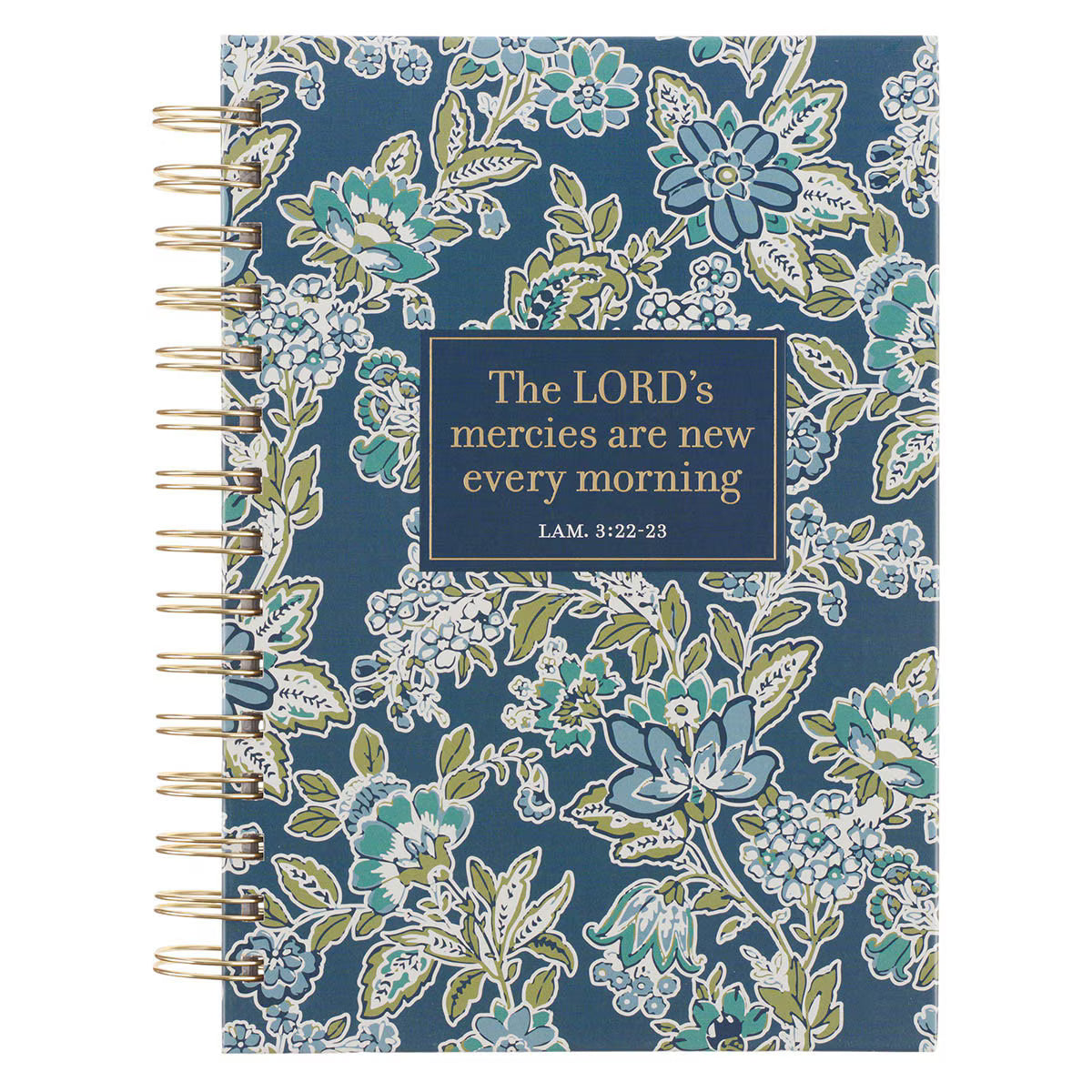 Morning Mercies Blue and Green Spiral Journal Lamentations 3:22-23