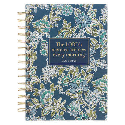 Morning Mercies Blue and Green Spiral Journal Lamentations 3:22-23
