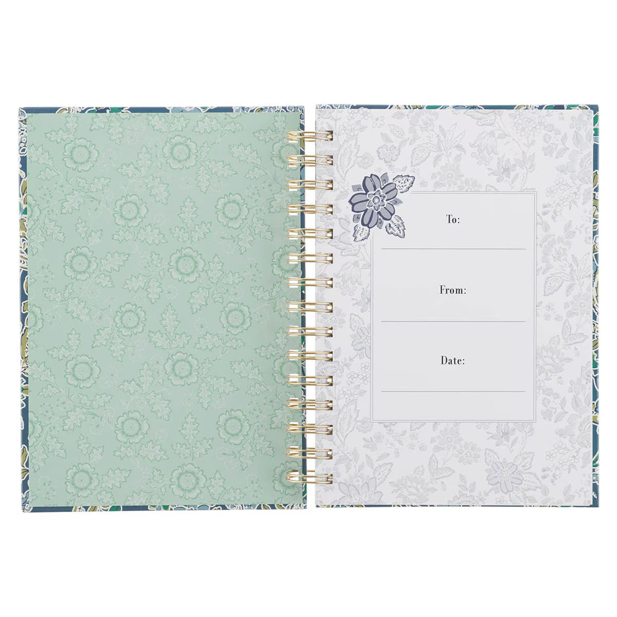 Morning Mercies Blue and Green Spiral Journal Lamentations 3:22-23