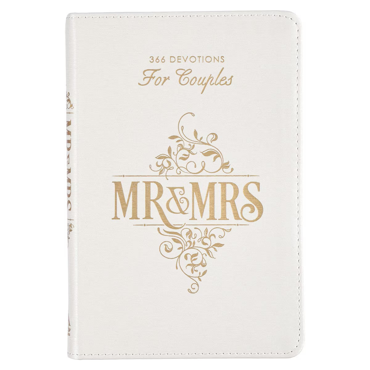 Mr and Mrs 366 Devotions for Couples White Faux Leather Devotional