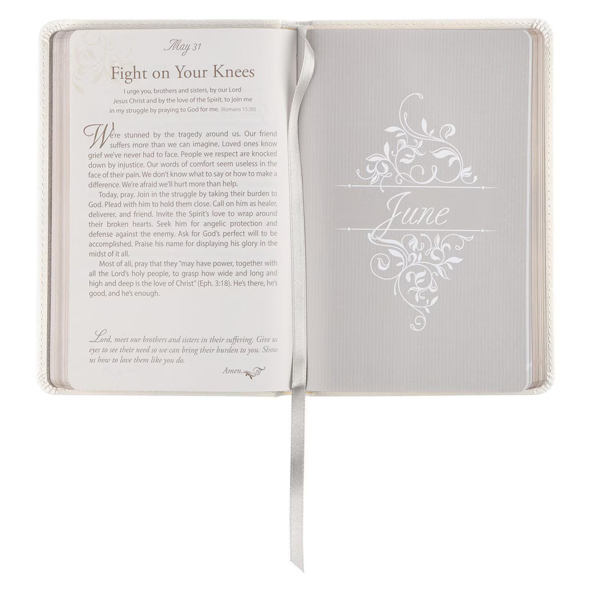 Mr and Mrs 366 Devotions for Couples White Faux Leather Devotional