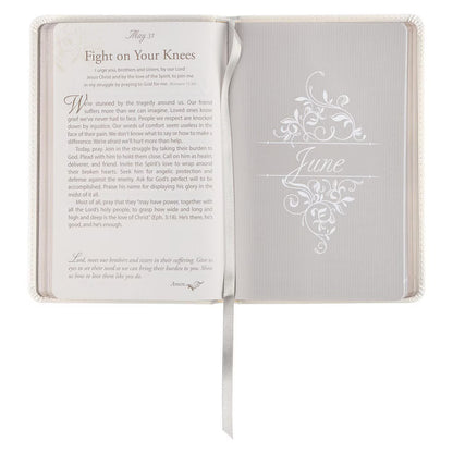 Mr and Mrs 366 Devotions for Couples White Faux Leather Devotional