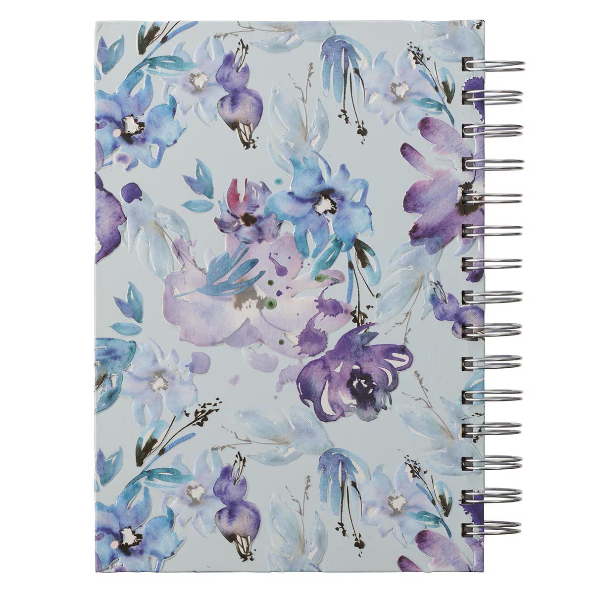 Purple Posies It Is Well With My Soul Large Spiral Journal