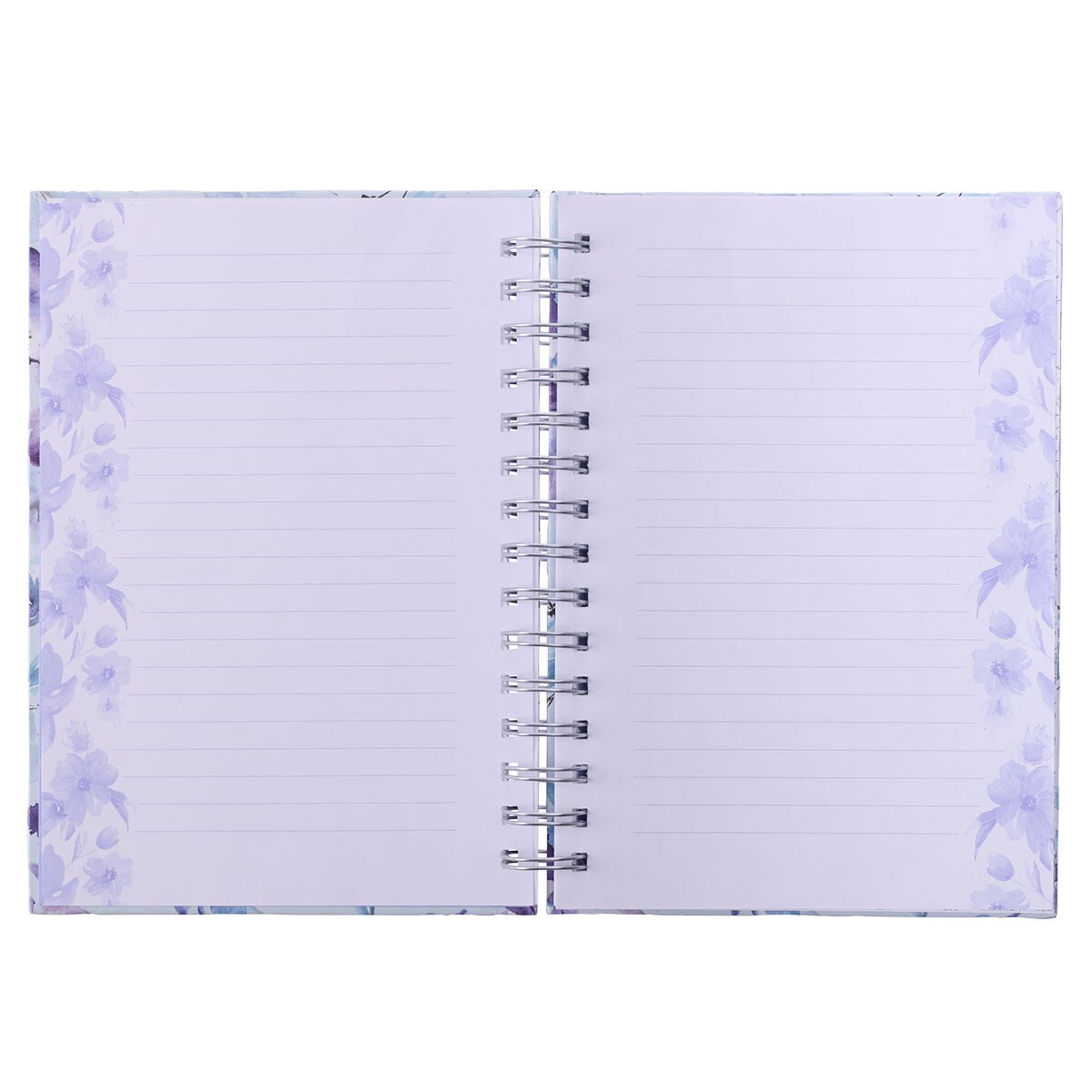 Purple Posies It Is Well With My Soul Large Spiral Journal