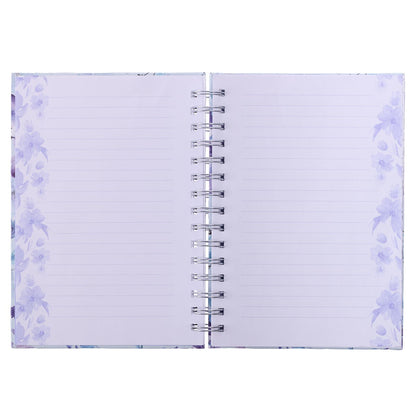 Purple Posies It Is Well With My Soul Large Spiral Journal