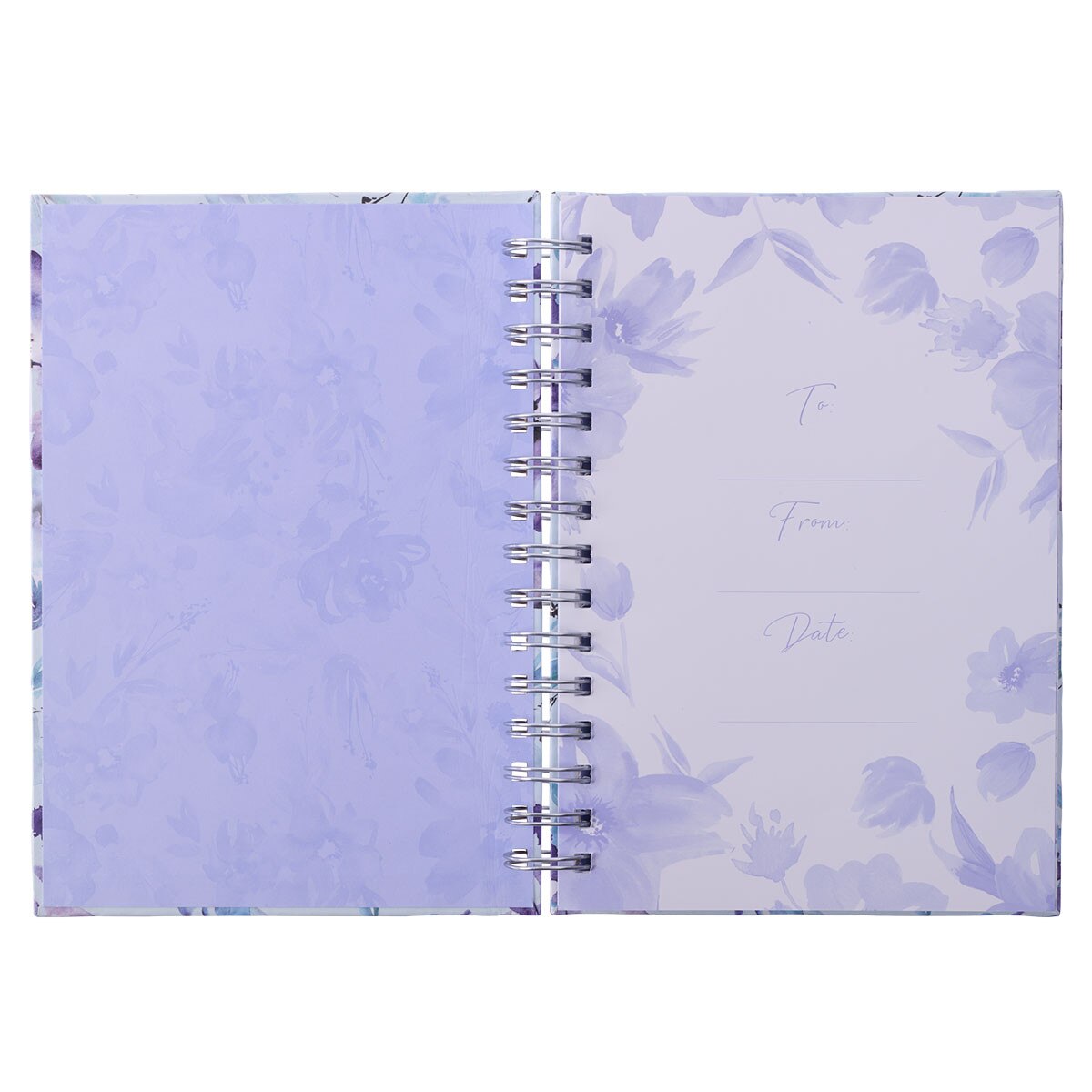 Purple Posies It Is Well With My Soul Large Spiral Journal