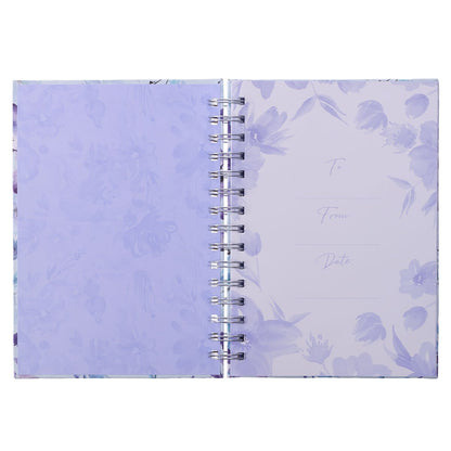 Purple Posies It Is Well With My Soul Large Spiral Journal
